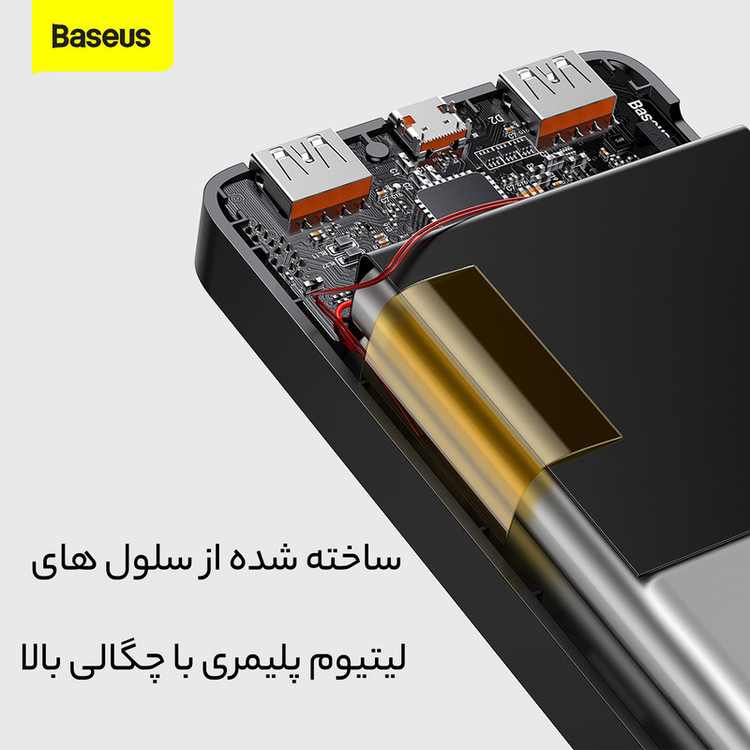 پاوربانک باسئوس مدل Bipow ظرفیت 30000 میلی آمپر ساعت 20W گارانتی اصلی آونگ