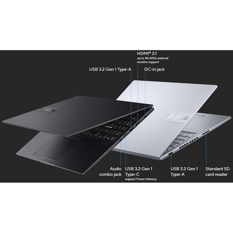 لپ تاپ 16 اینچی ایسوس مدل Vivobook 16X S3605ZF-RP736-i5 12500H-16GB DDR4-512GB SSD-RTX2050-IPS 120Hz-Backlit