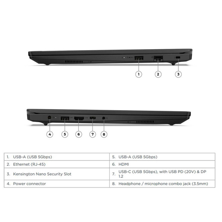 ۰ لپ تاپ 15.6 اینچی لنوو مدل V15 G5 IRL-i3 1315U-8GB DDR5 5200MHz-256GB SSD-TN