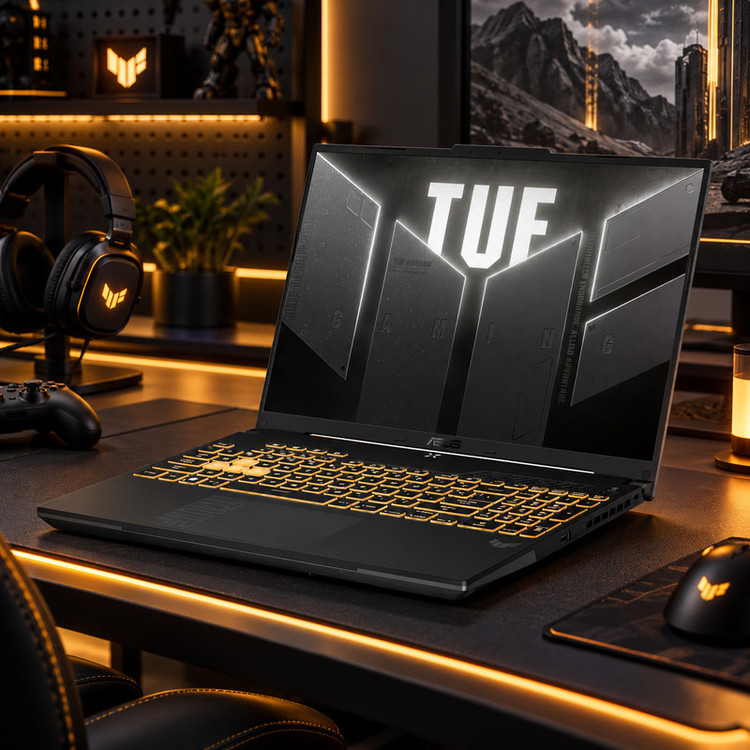 لپ تاپ 16 اینچی ایسوس مدل TUF Gaming F16 FX607JR-Core 5 205H-RTX3050 6GB-16GB DDR5 5600MHz-512GB SSD-WUXGA 144Hz